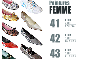 chaussure femme grande taille 43 pas cher
