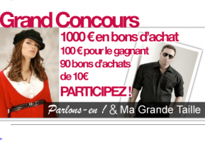 jeu concours grande taille1 289x200 Jeu Concours : 1 000 euros en Vêtements Grandes Tailles à gagner
