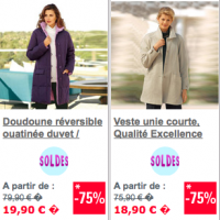 soldes blancheporte 200x200 Deuxième démarque, Soldes Vêtement grande taille Hiver 2009 :  75% à  85% chez Kiabi, La Redoute/Taillissime, QUELLE, Blanche Porte et Excédence