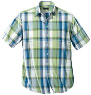 chemisette carreaux bleu vert Chemisette grande taille, sélection homme été 2009 !