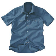 chemisette western bleue Chemisette grande taille, sélection homme été 2009 !