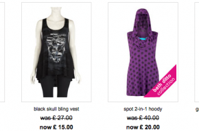 soldes evans 2010 290x191 Soldes Vetement Grande Taille :   50 % chez Evans Clothing