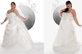 robe de mariee1 Hervé Mariage lance une collection de Robes de Mariée grandes tailles!
