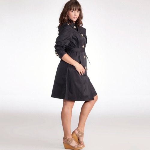 Trench coat noir femme grande taille