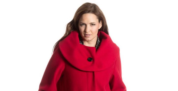 manteau grande taille rouge