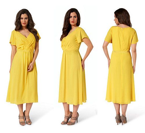 robe jaune grande taille