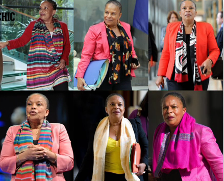 le look tres colore de christiane taubira sur canal