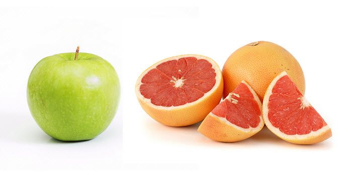 Maigrir grâce aux pommes et aux pamplemousses : intox Maigrir grâce aux pommes et aux pamplemousses : intox