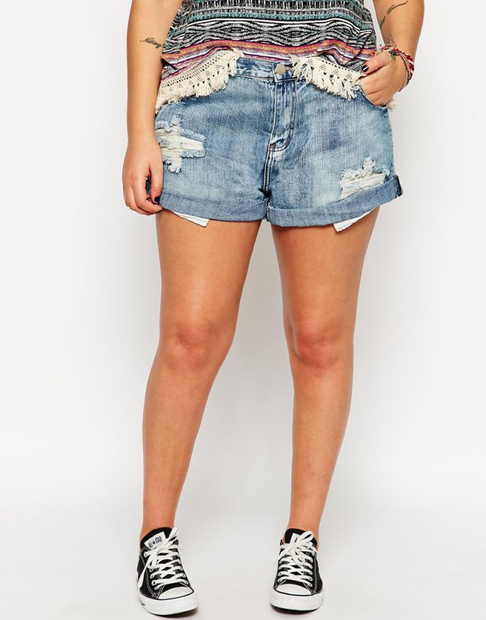 un short en jean grande taille