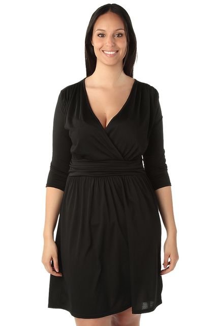 une robe cache coeur grande taille noire