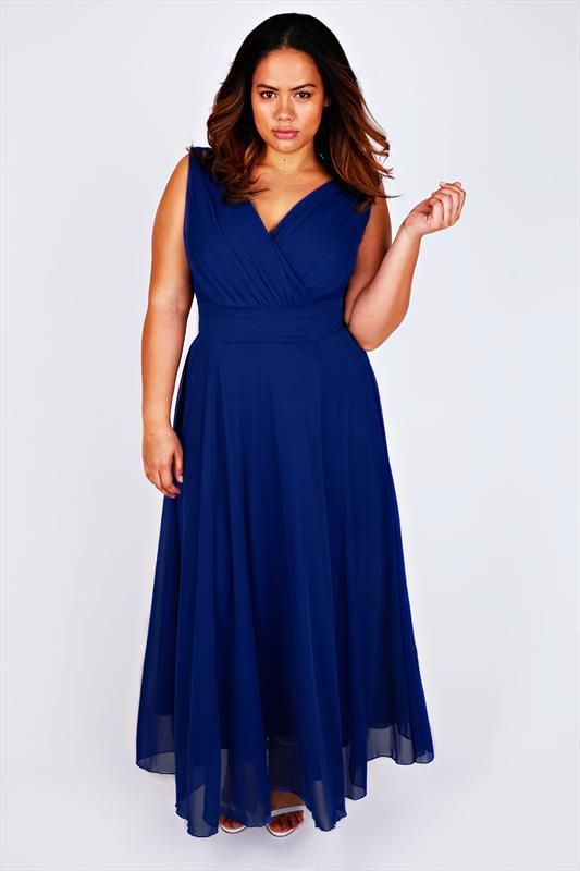 robe grande taille bleu marine
