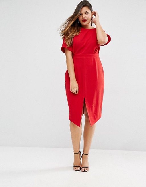 une robe grande taille rouge