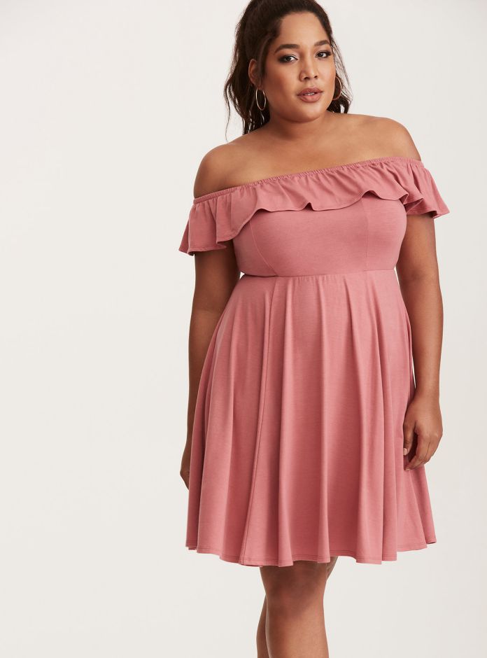 torrid peach dress