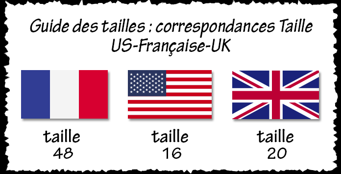 equivalence taille anglaise