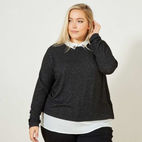Pull Haut En Laine BCBG MAX AZRIA Gris – Taille M, 100% Laine, Occasion Très Bon état, Style Sweater Sobre