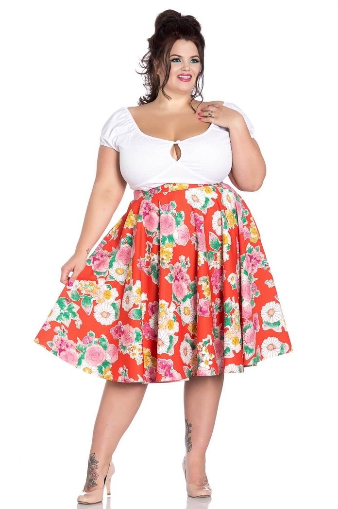 jupe taille haute pour femme ronde