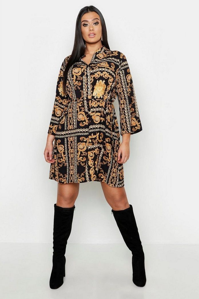 robe chemise femme ronde
