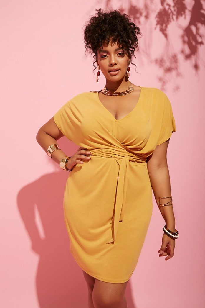 robe jaune grande taille
