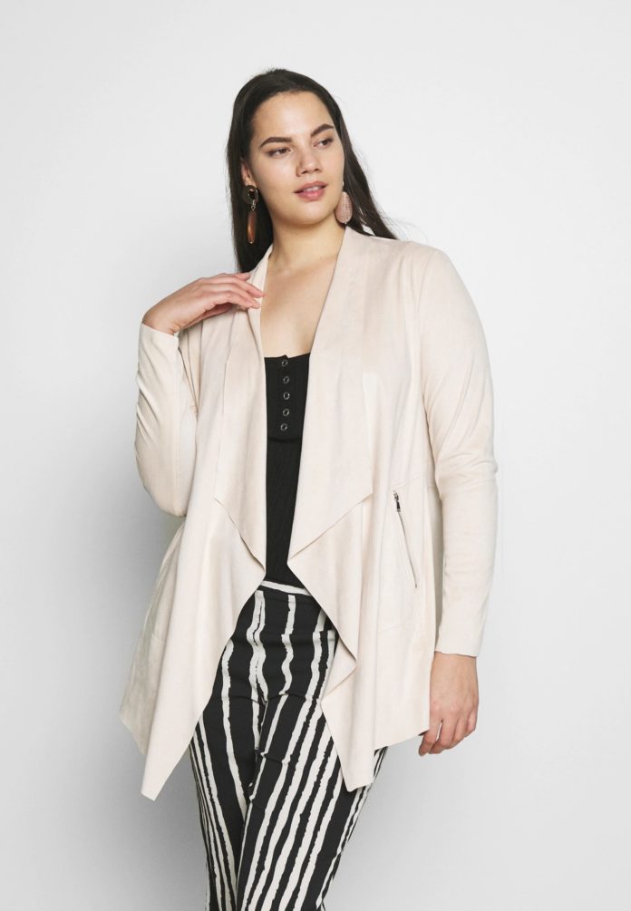 Tricot Chic Veste mi-saison rose chair-brun style d\u00e9contract\u00e9 Mode Vestes Vestes mi-saison