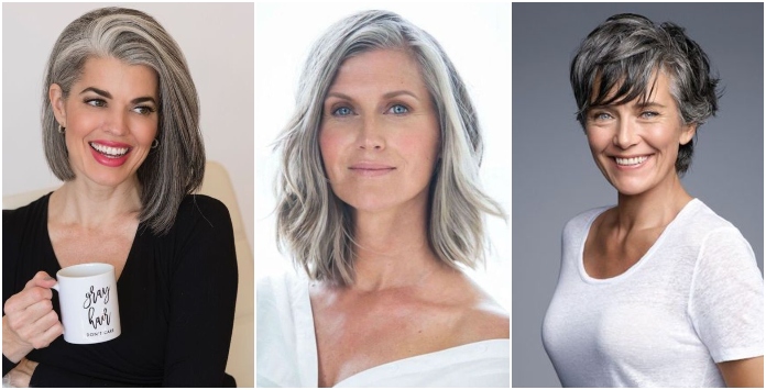 20 idées coiffures pour cheveux blancs et grisonnants