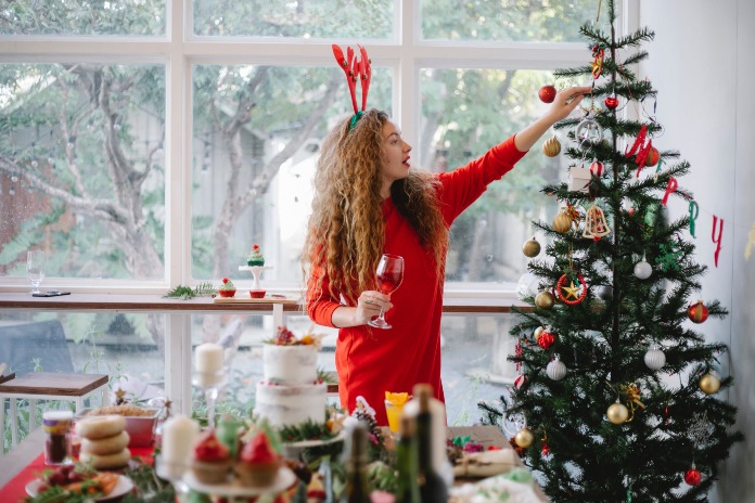 Robe de Noel chic rouge