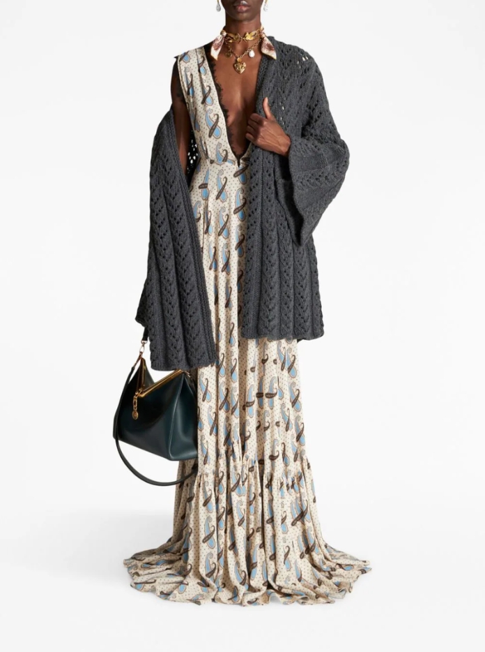 ETRO- Cardigan oversize en laine