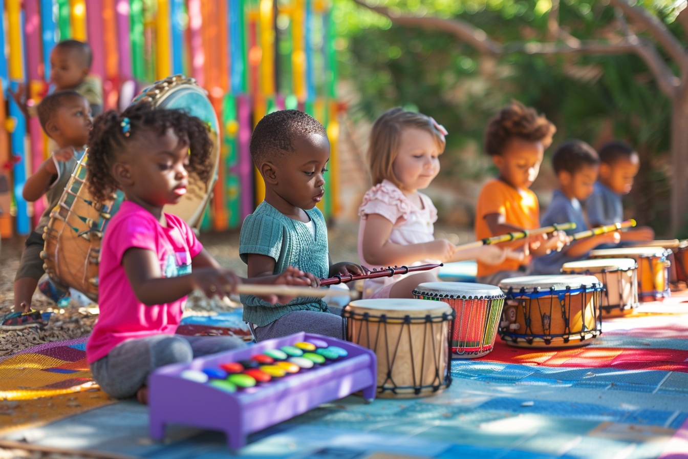 Enfants jouant de la musique