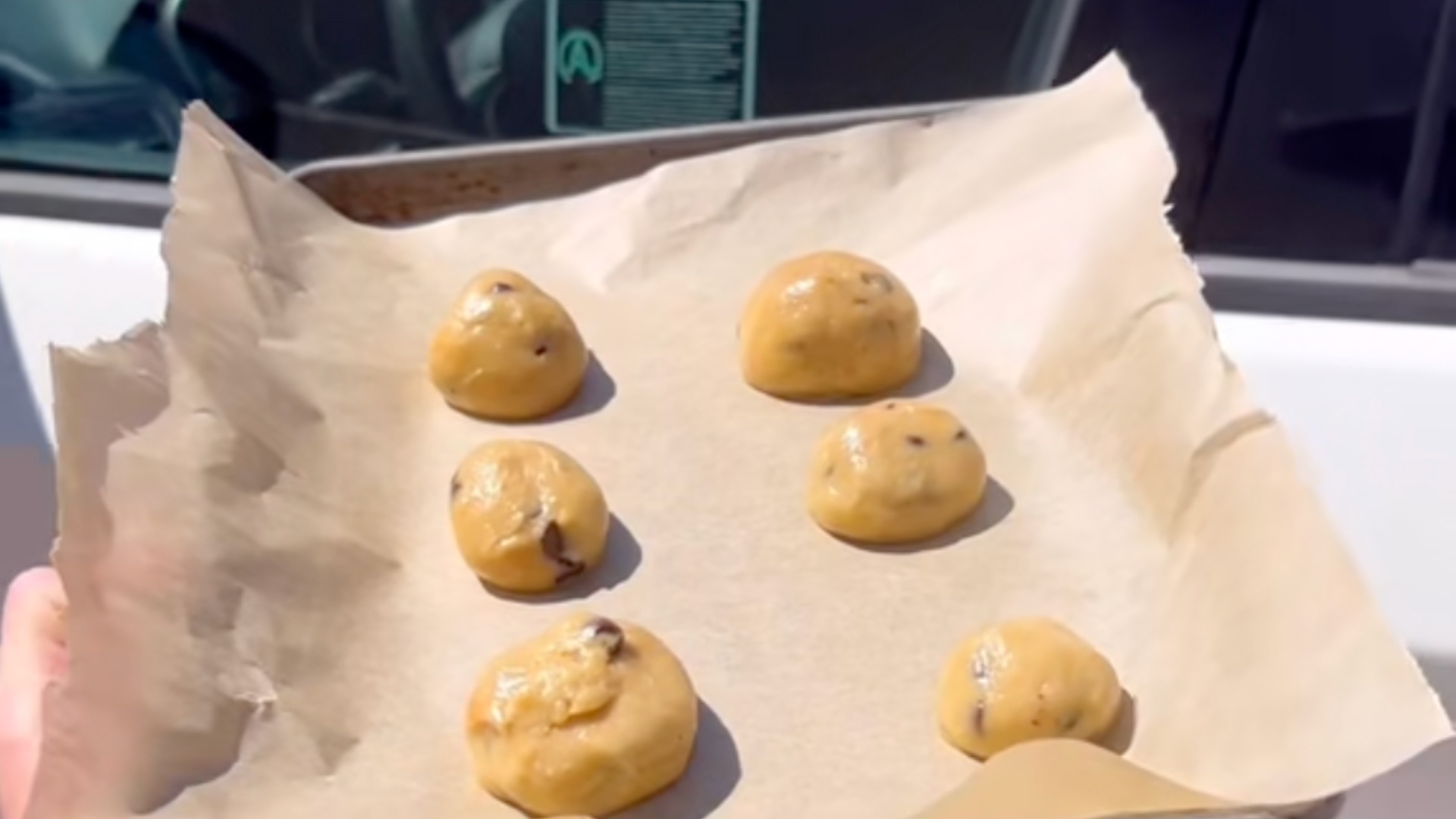 Faire cuire cookies voiture